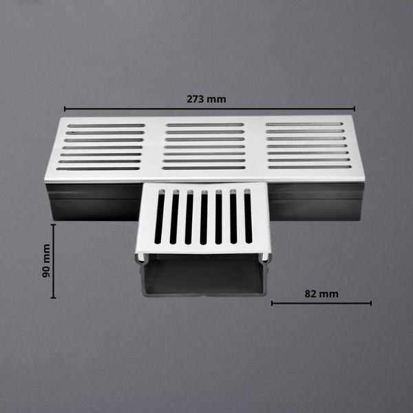 T-Stück UD Pro 100 Rost silber bemaßt #F001136