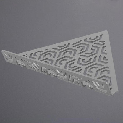 Dreieckiger Duschkorb Aluminium betongrau Muster PENTA #F003644