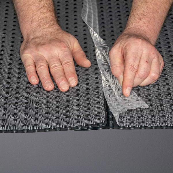 DURAL Drainagematte DR100++ überlappend verlegt