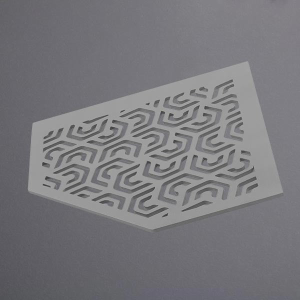 Duschablage Aluminium betongrau fünfeckig PENTA #F003639
