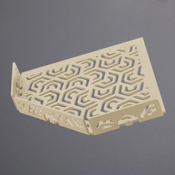 Duschkorb sand fünfeckig Design PENTA Aluminium sandfarben beschichtet #F003656