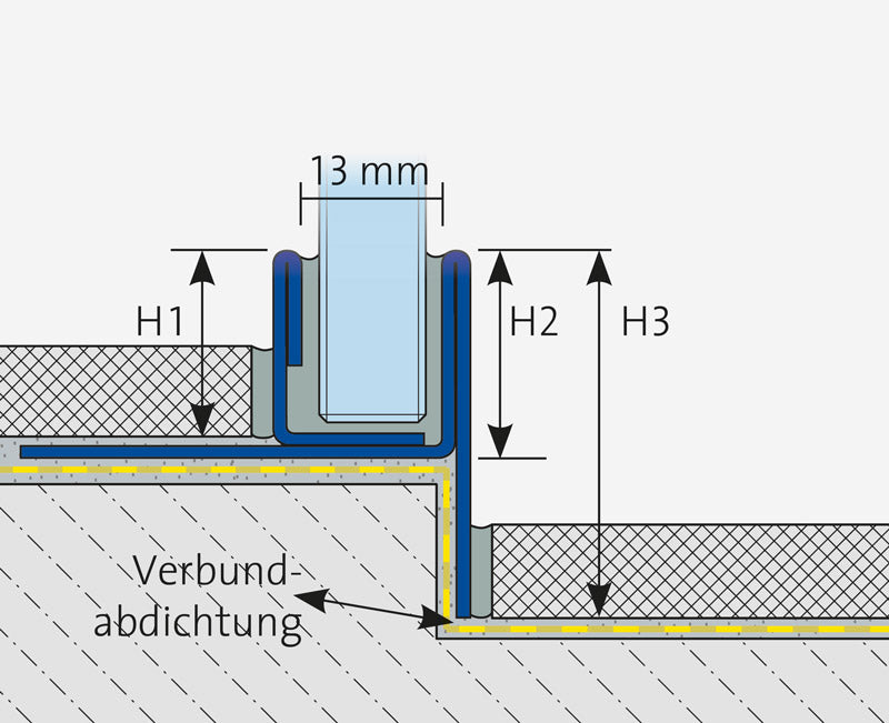 Gefällekeil Edelstahl zur Glasaufnahme links Zeichnung #F001091
#F001093
#F001095
#F001097