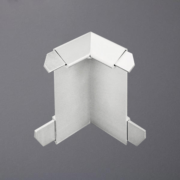 Innenecke Balkonwinkelprofil mit Tropfkante silber und 60mm Blendenhöhe #F001210