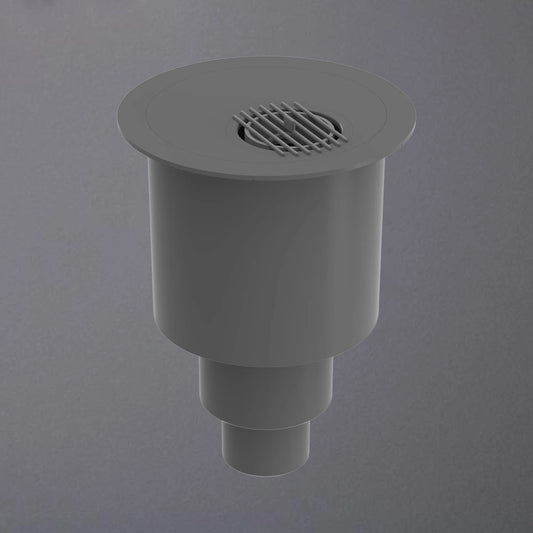 Senkrechter Ablauf für die kürzbare Duschrinne