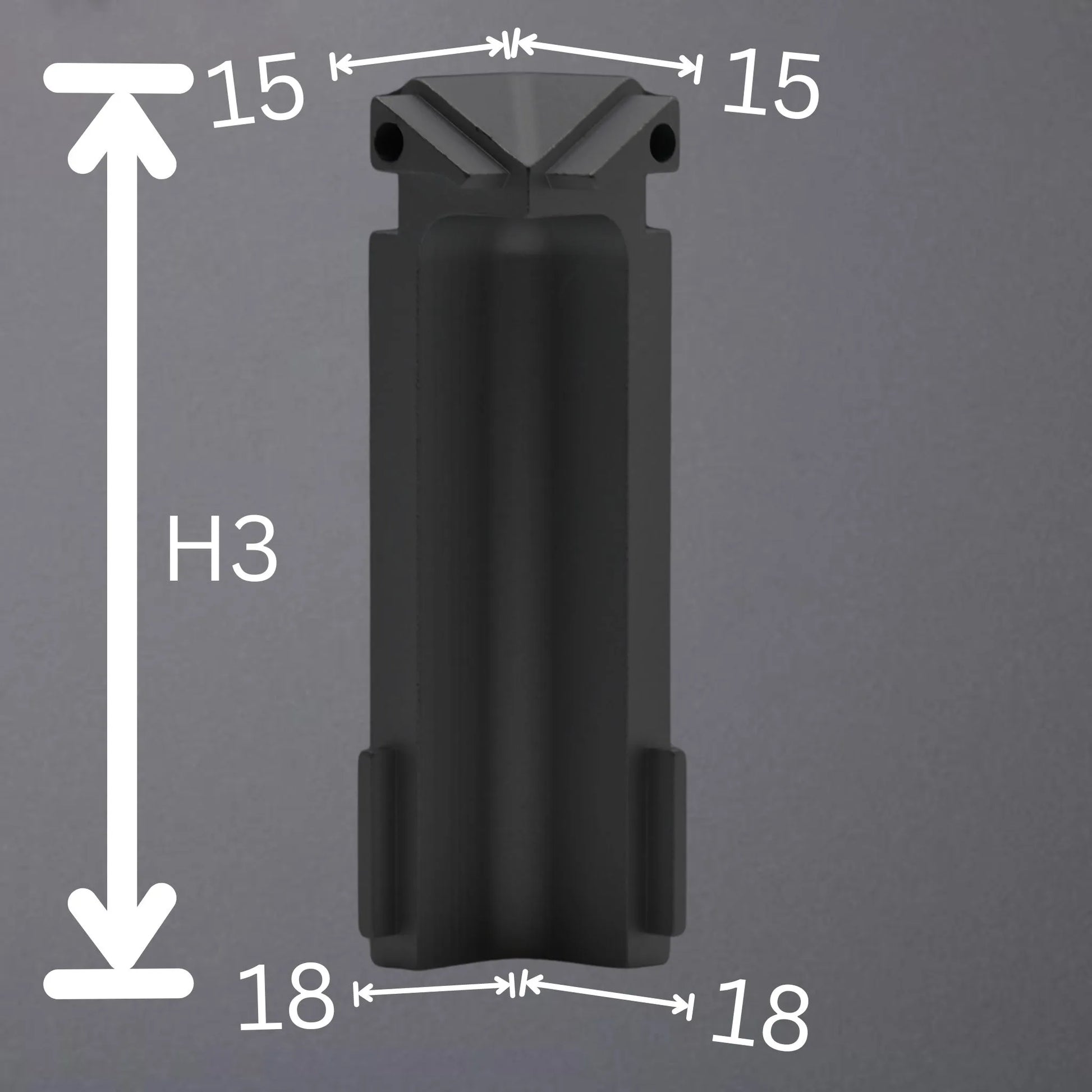 Innenecke Balkonwinkelprofil mit Tropfkante anthrazit 60mm Blende bemaßt
#F001201
