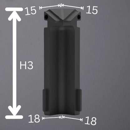Innenecke Balkonwinkelprofil mit Tropfkante anthrazit 60mm Blende bemaßt
#F001201
