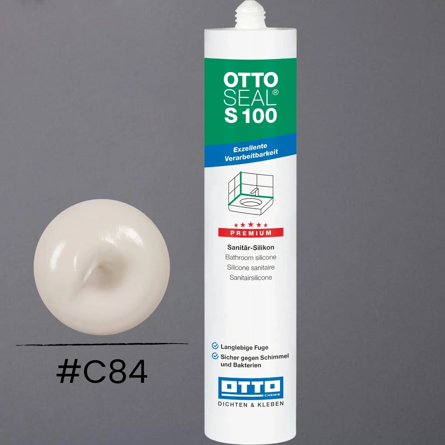 Produktbild OTTOSEAL S 100 Premium-Sanitär-Silikon pergamon C84
#F005501
