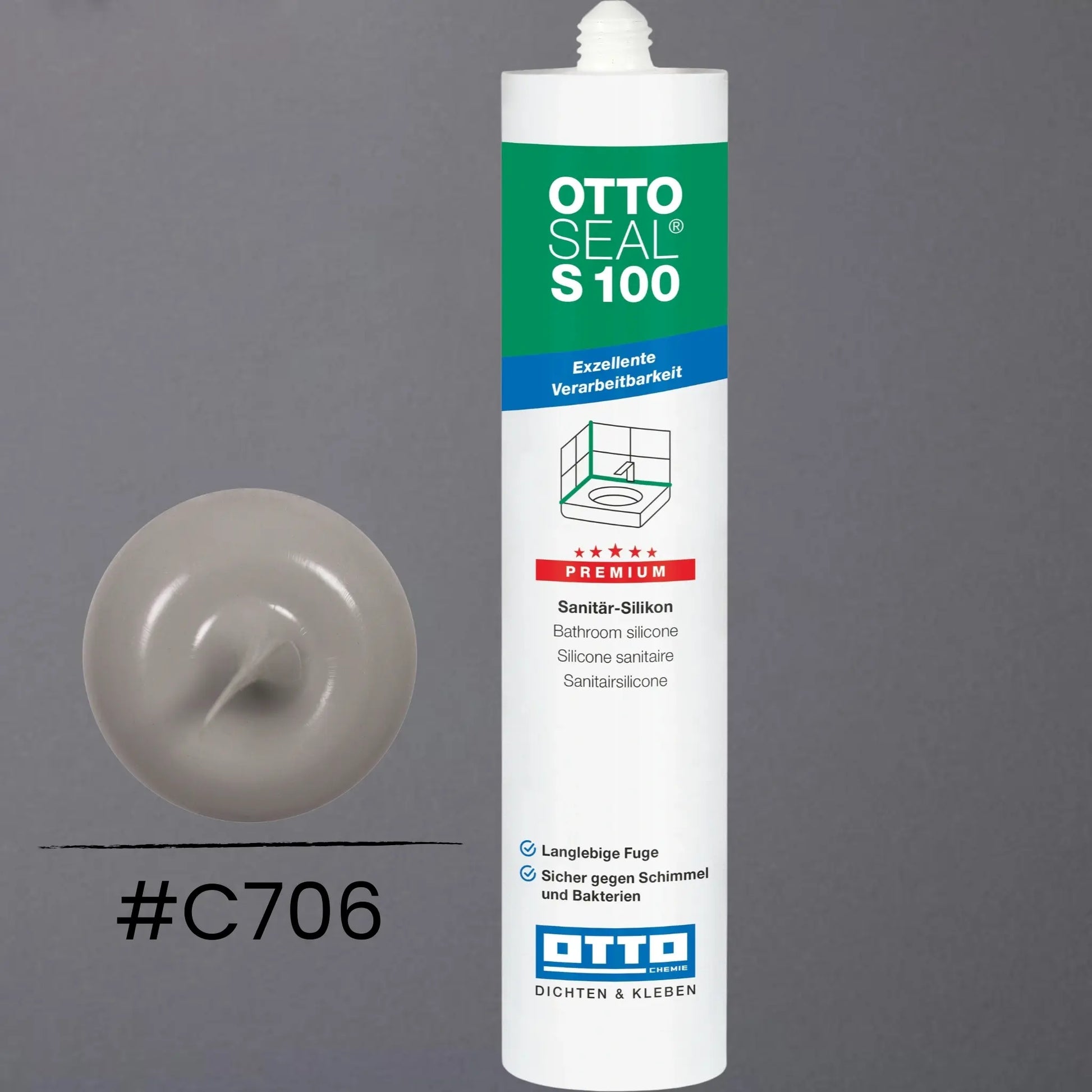 Produktbild OTTOSEAL S 100 Premium-Sanitär-Silikon zementgrau 31 C706
#F005495
