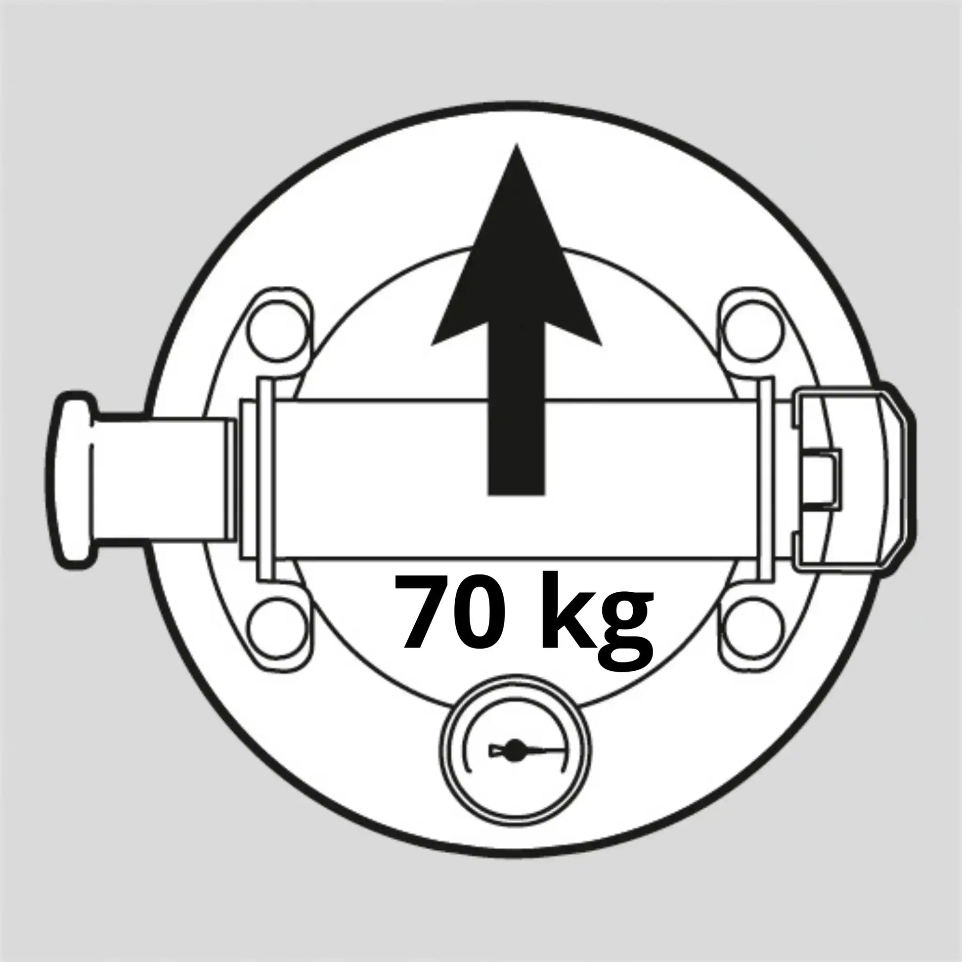 Zeichnung mit maximaler horizontaler Tragkraft des Saughebers von Battipav