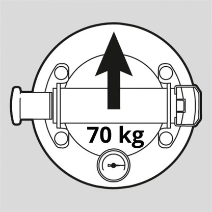 Zeichnung mit maximaler horizontaler Tragkraft des Saughebers von Battipav