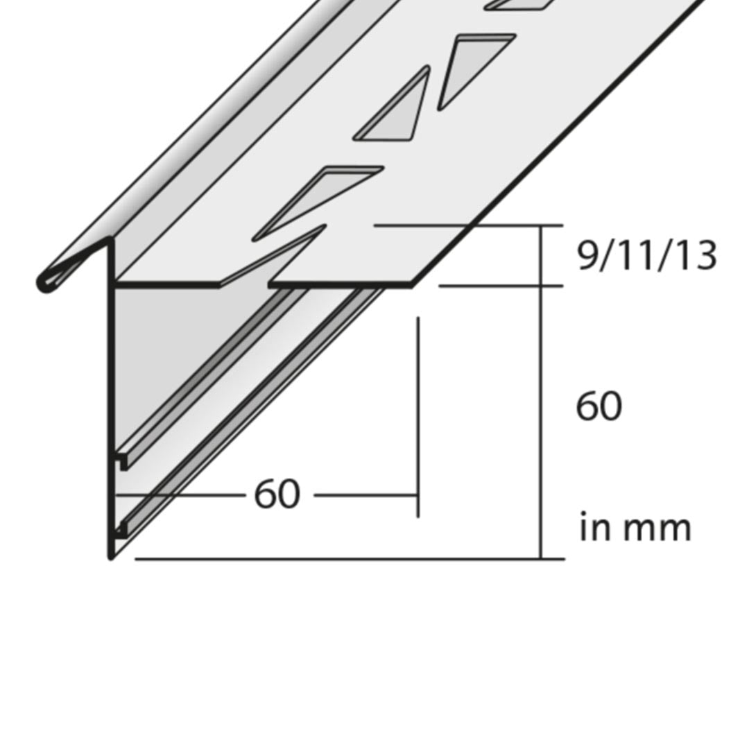 Balkonwinkelprofil mit Tropfkante und 60mm Blende #F001203
#F001204
#F001206
#F001218
#F001221
#F001224