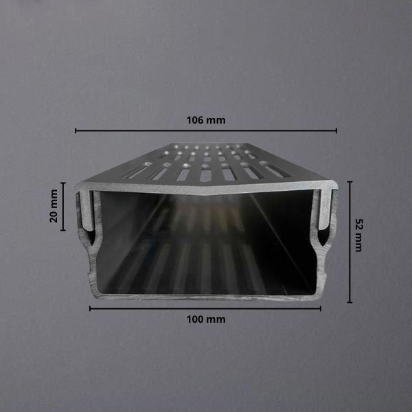 Entwässerungsrinne UD Pro 100 Rost schwarz bemaßt #F001138
#F001140
