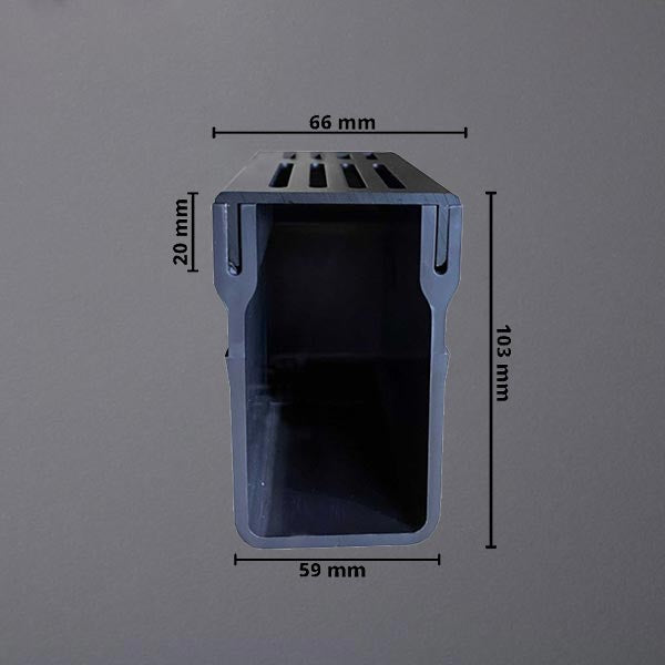 Entwässerungsrinne UD Pro 65 Rost schwarz bemaßt #F001150
#F001152
#F001147
#F001151
