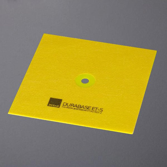 Gelbe Dichtmanschette mit Loch in der Mitte und flexiblem Zentrum Durabase ET-S #DMS120