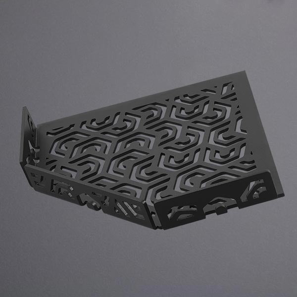 Duschkorb schwarz fünfeckig Muster PENTA Aluminium schwarz beschichtet #F003624