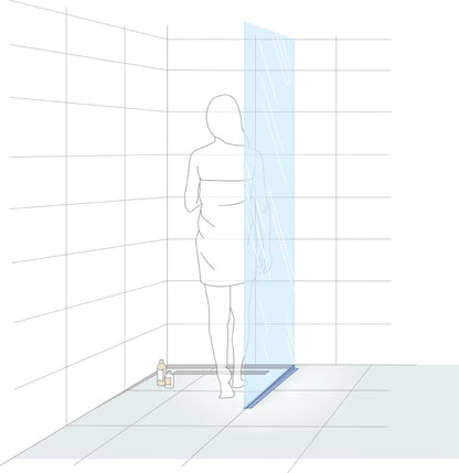 Gefällekeil Edelstahl zur Glasaufnahme rechts Illustration #F001092
#F001094
#F001096
#F001098
