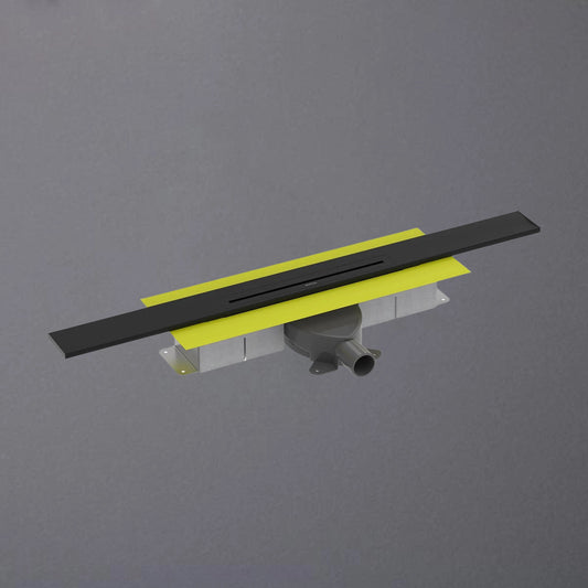 Kürzbare Duschrinne mit schwarzem Rost, 71mm Bauhöhe
#F005336
#F005342
#F005348
