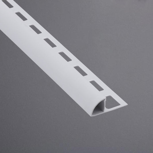 Viertelkreisprofil PVC hellgrau